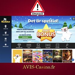 Risque d'arnaque sur Ridika Casino